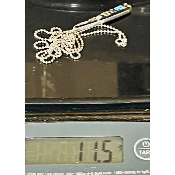 ZUNI Galaxy Rainbow Kachina Micro Inlay Pendant 925 Sterling Silver Necklace - Picture 16 of 16